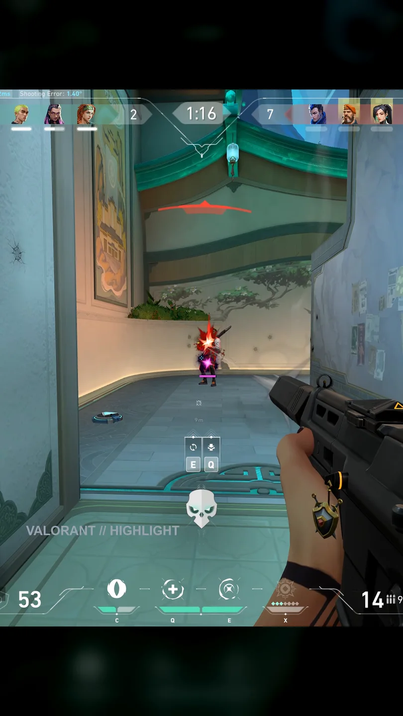 Beat 3 of the finished edit at 00:10: a kill on the same opponent, shown by the skull marker.